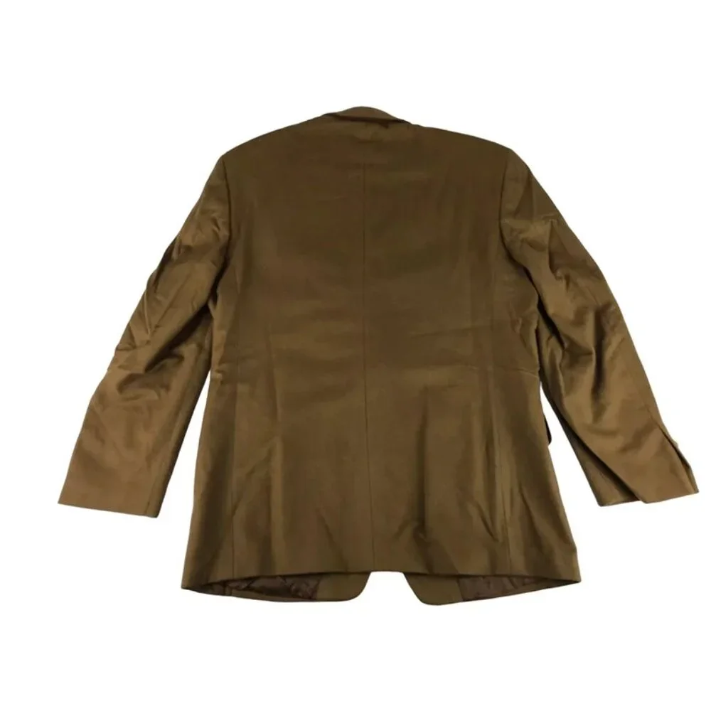 Vito Rufolo Mens Brown Pockets Long Sleeve Notch Collared Blazer‎ Jacket Size L